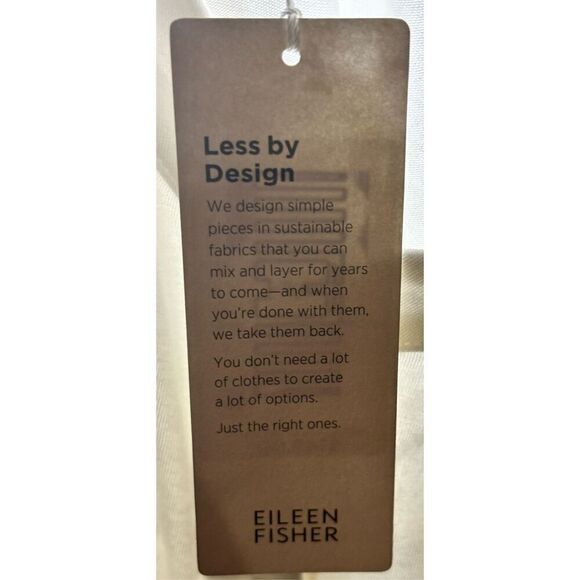 Eileen Fisher Mandarin Collar Shirt in White NWT Size Large - Picture 10 of 13